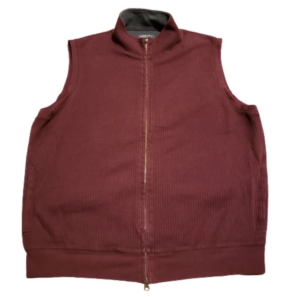 Pendleton Full Zip Ribbed Sweater Vest Red Men's … - image 1
